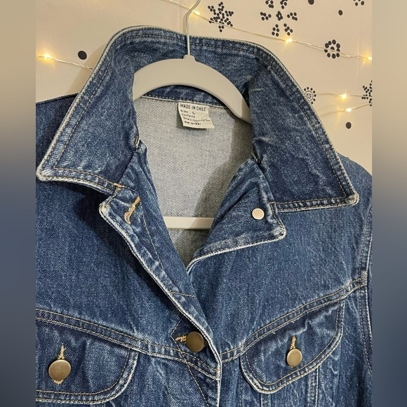 Vintage 80s 90s REAL jean jacket, 100% cotton, made in Chile. Amazing condition! - Picture 3 of 12